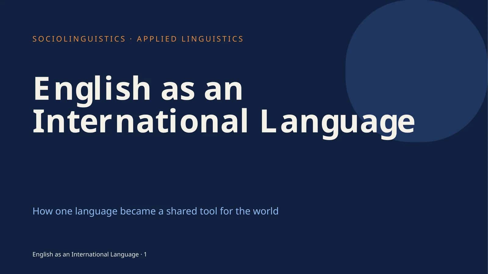 English as an International Language