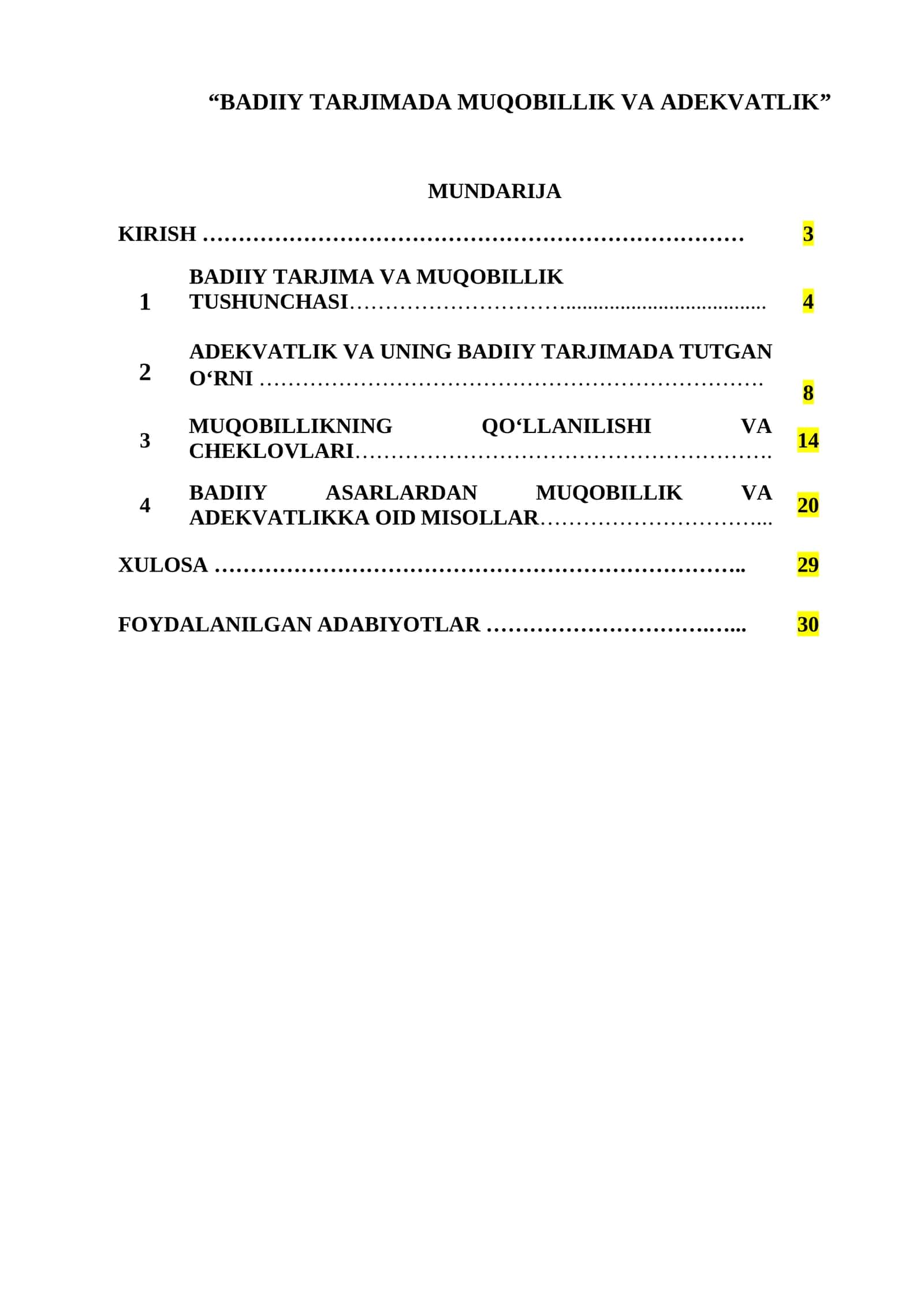 Badiiy tarjimada muqobillik va adekvatlik