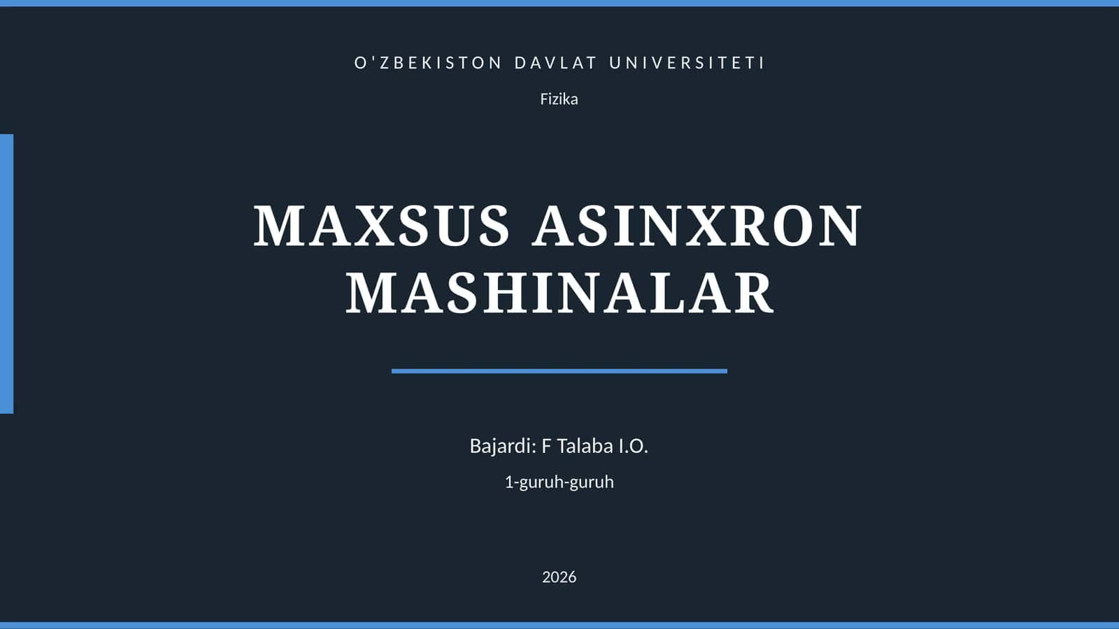 MAXSUS ASINXRON MASHINALAR