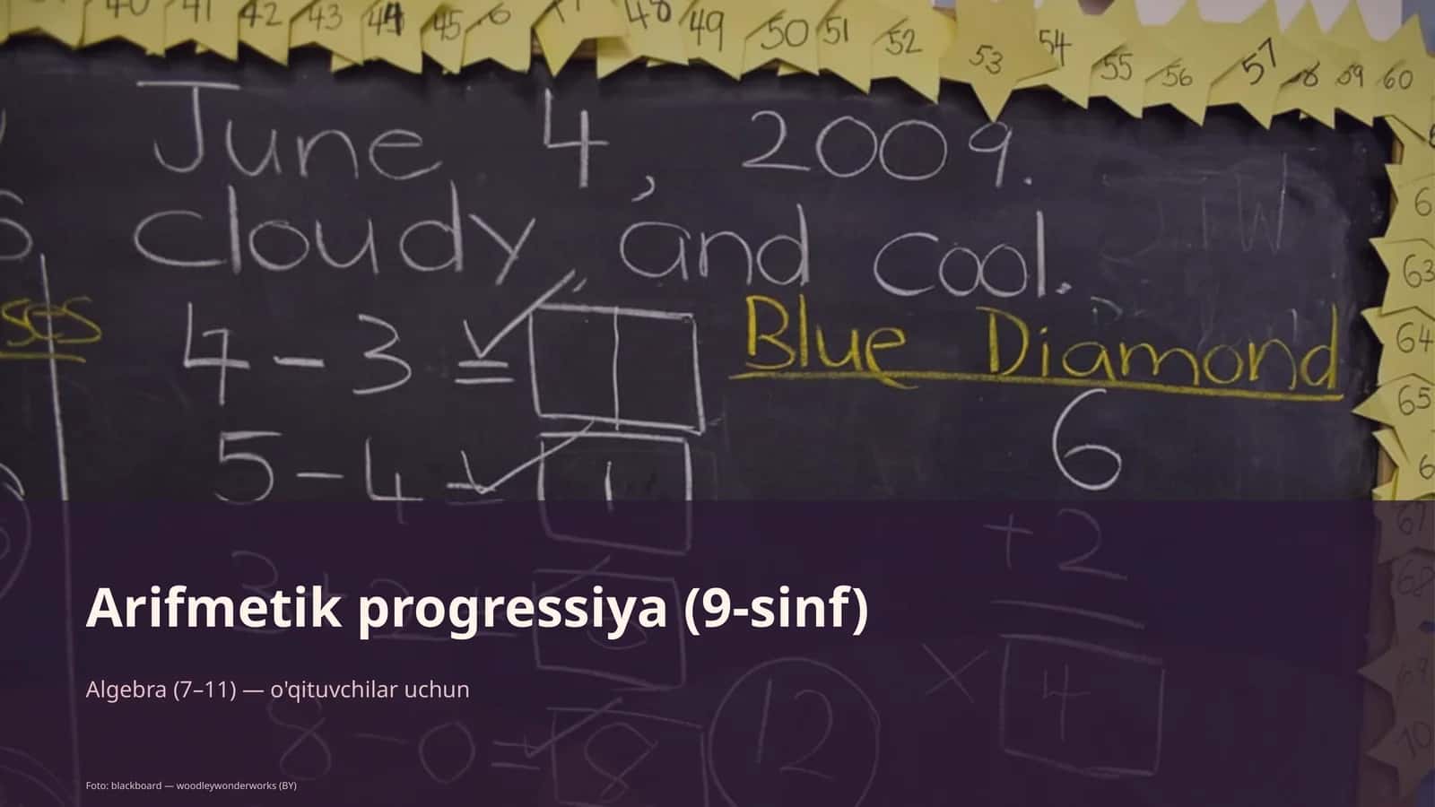 Arifmetik progressiya (9-sinf)