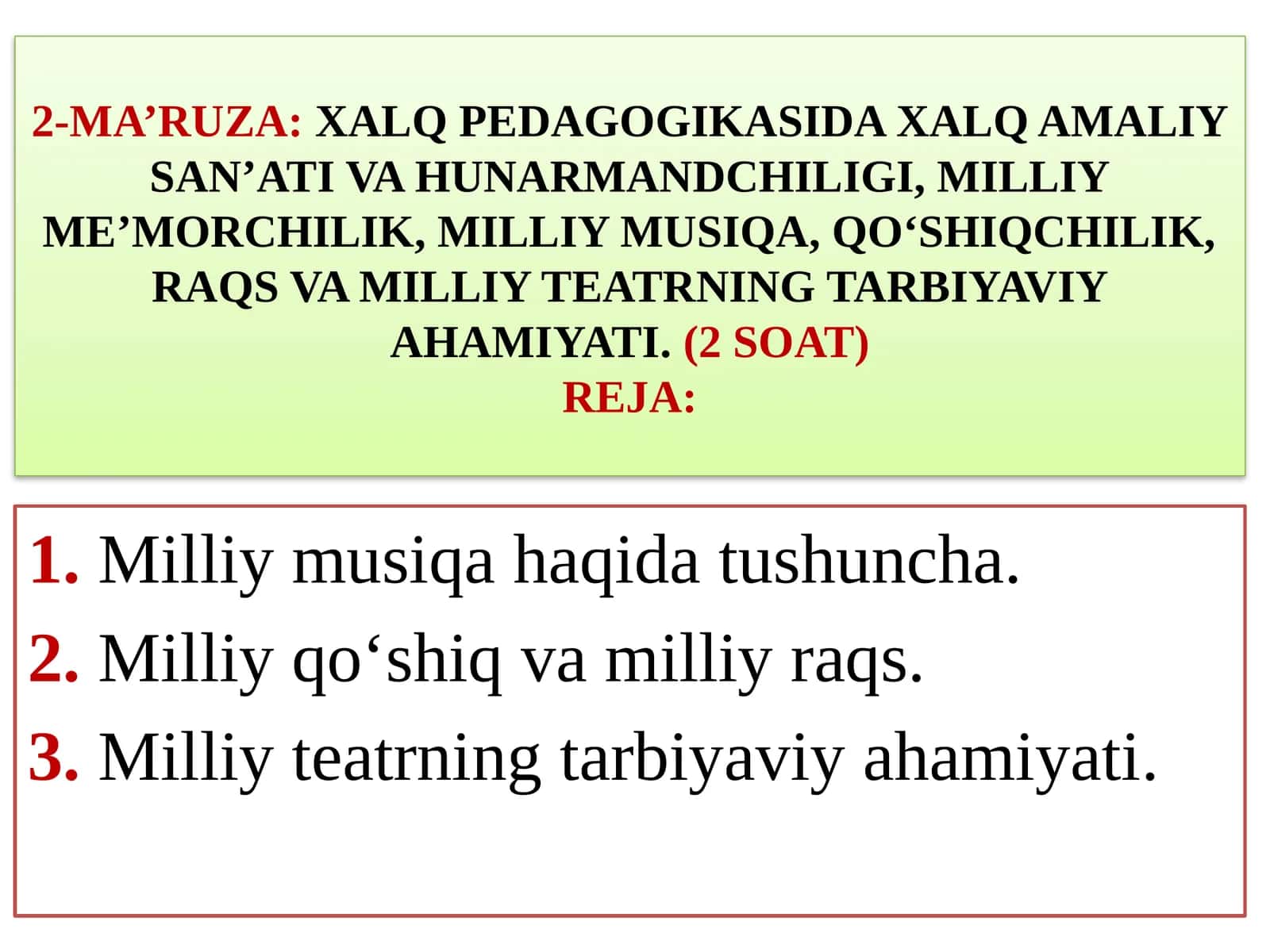 XALQ PEDAGOGIKASIDA XALQ AMALIY SAN’ATI VA HUNARMANDCHILIGI