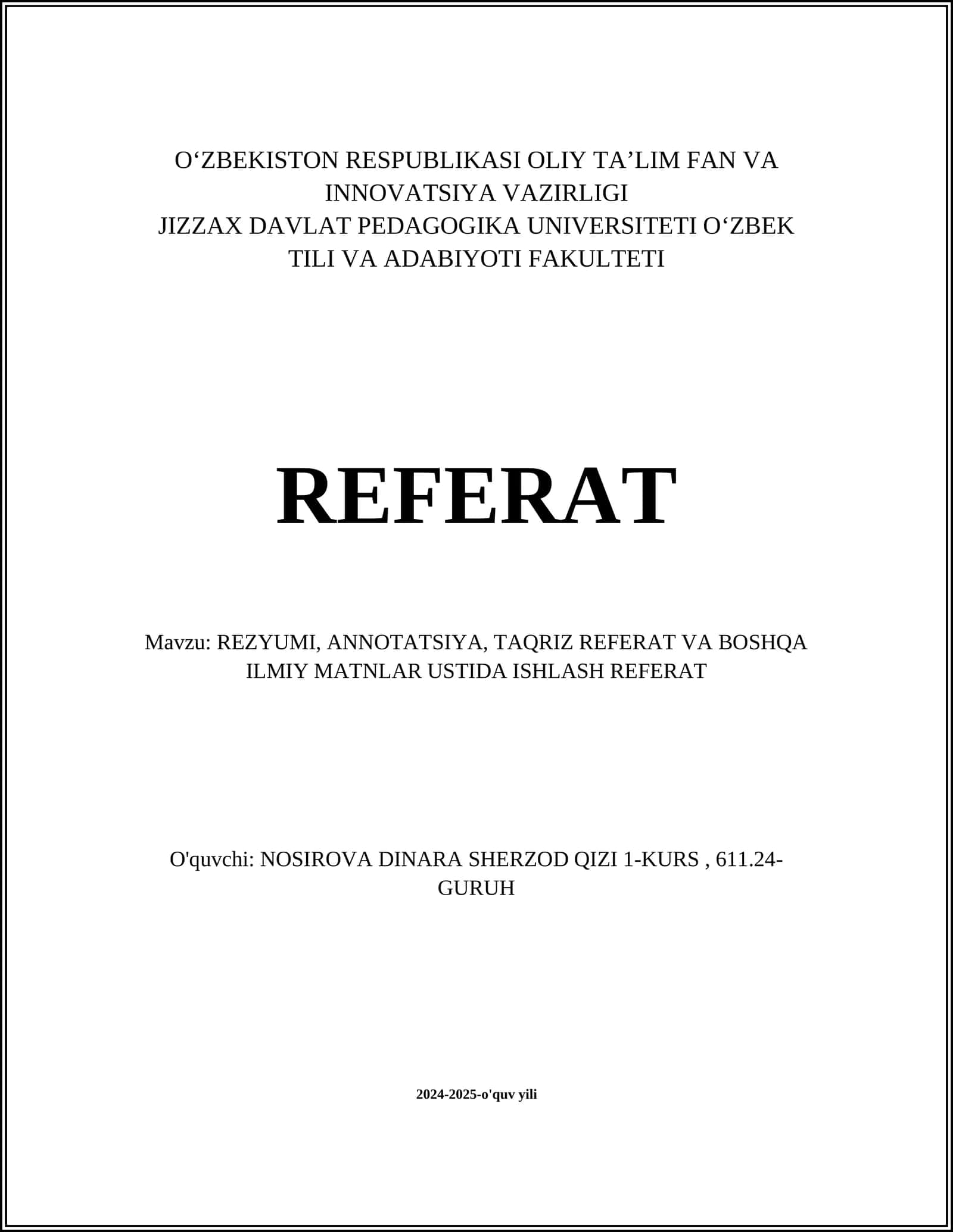 ANNOTATSIYA TUZISH USULLARI