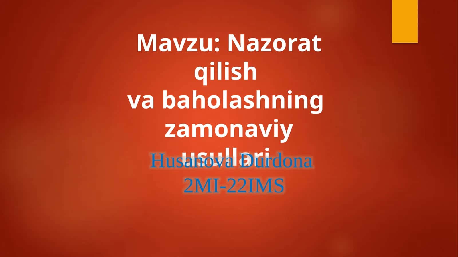 Nazorat qilish