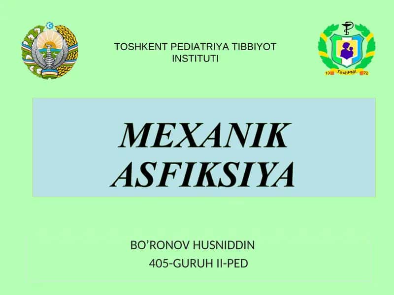 Асфиксия тушунчаси