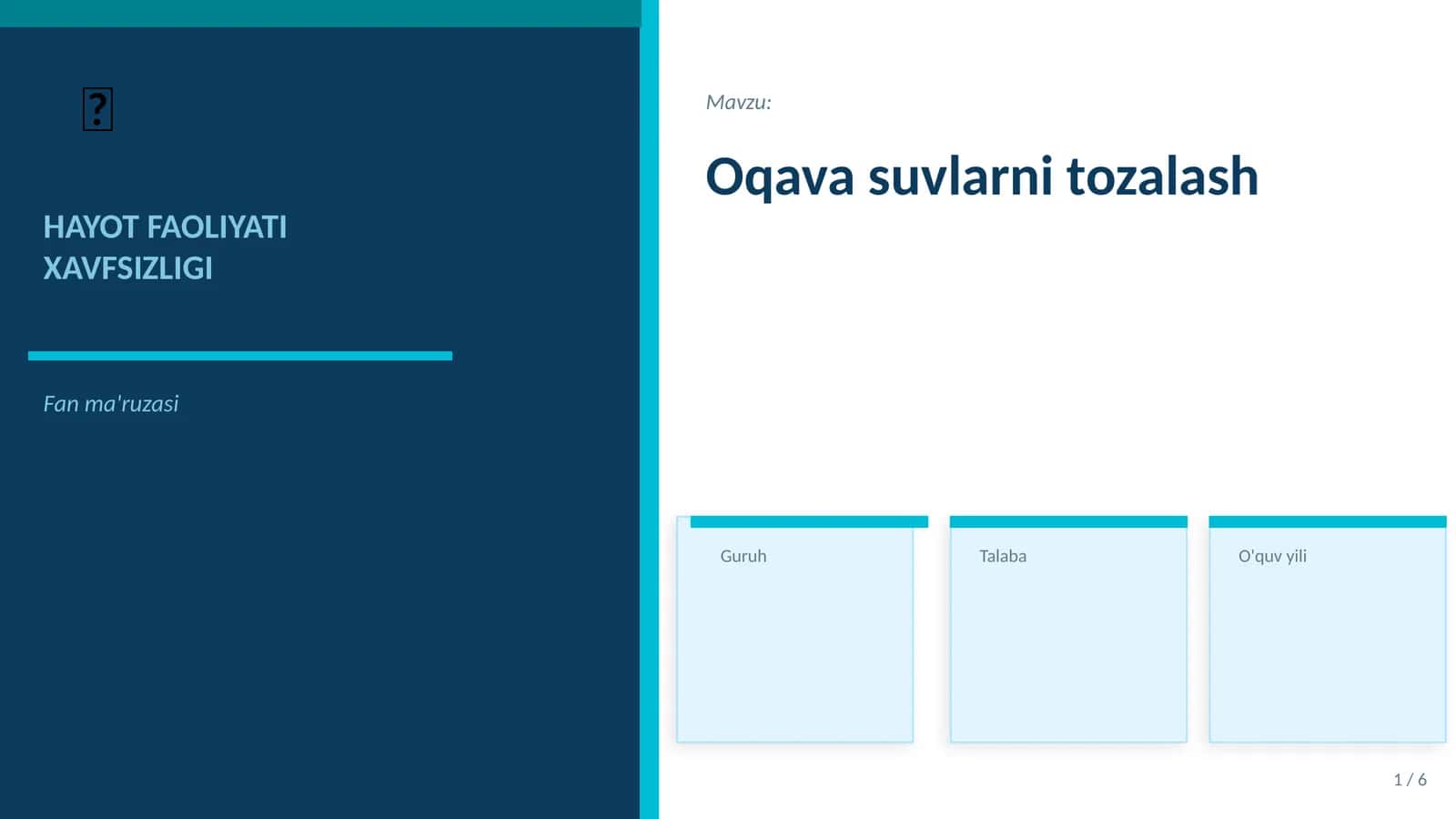 Oqava suv tozalash