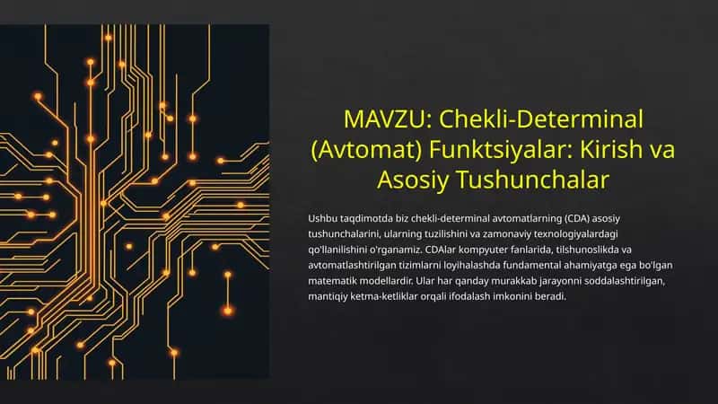 chekli determinal avtomat funksiyalar