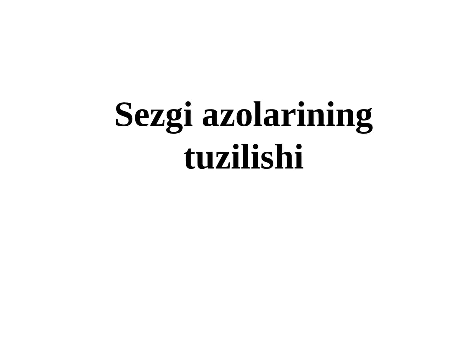 Sezgi azolari tuzilishi