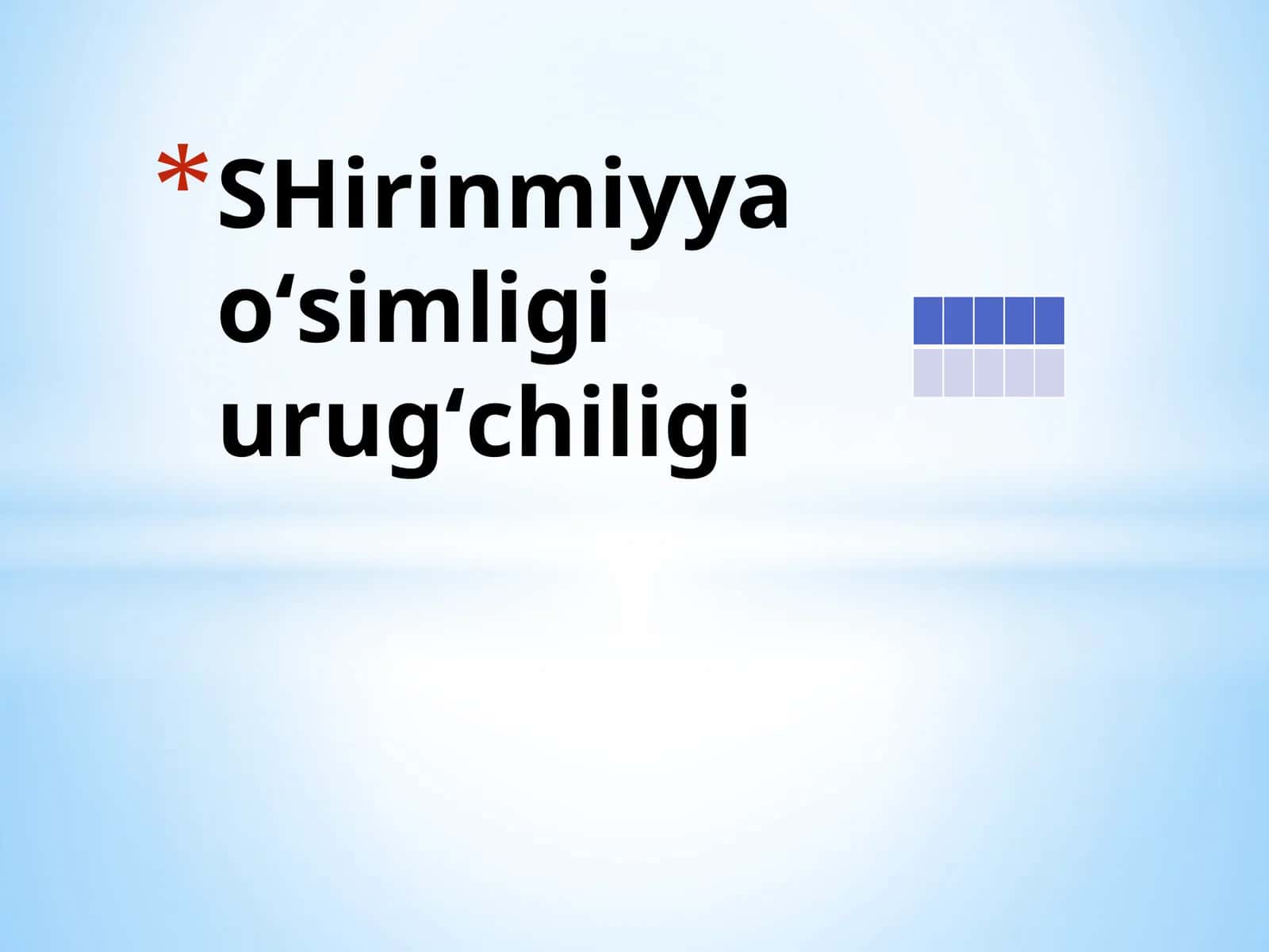 Shirinmiyyao'simligi