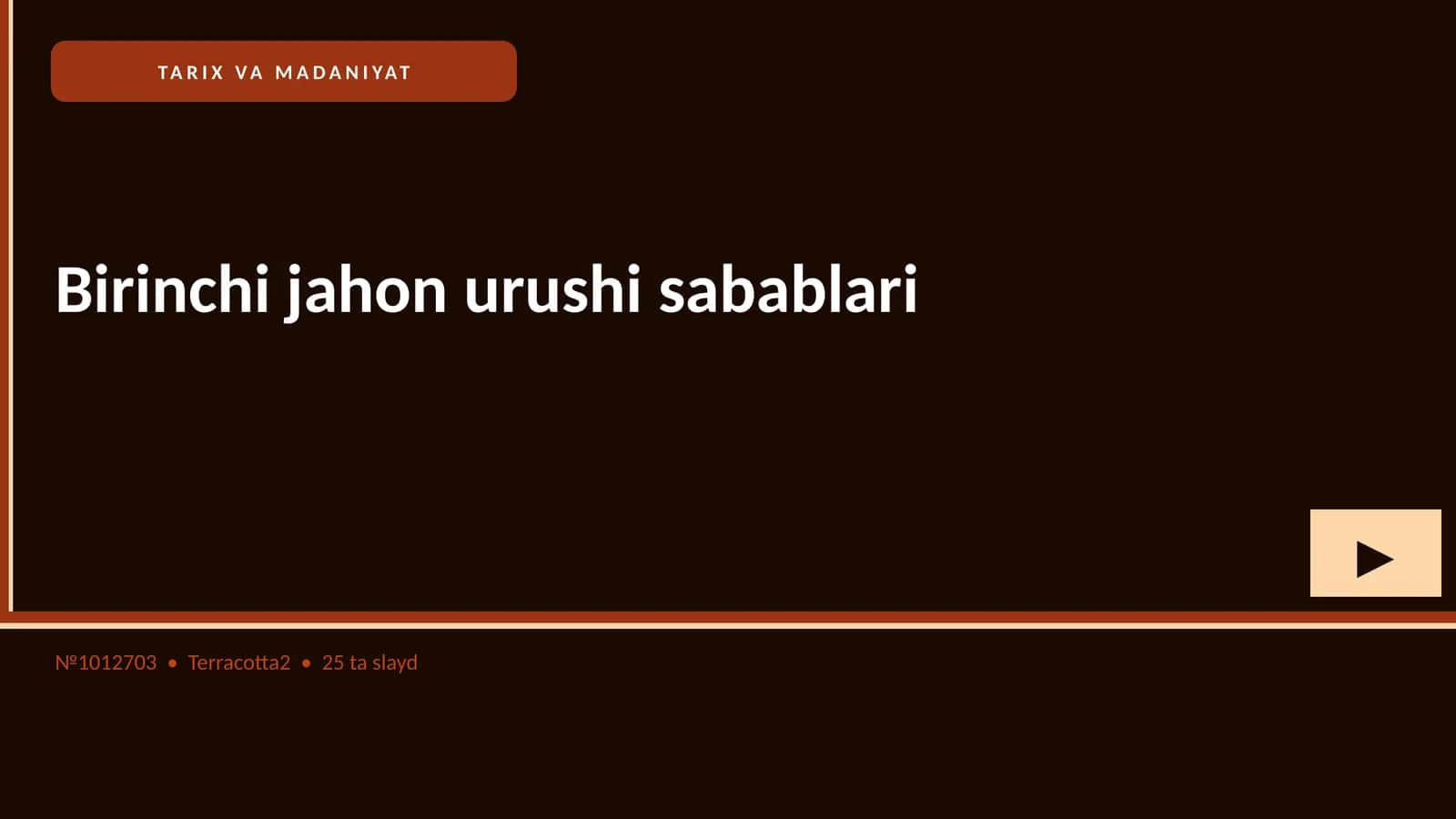 Birinchi jahon urushi sabablari