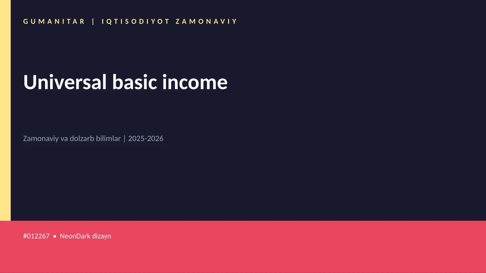 Universal basic income