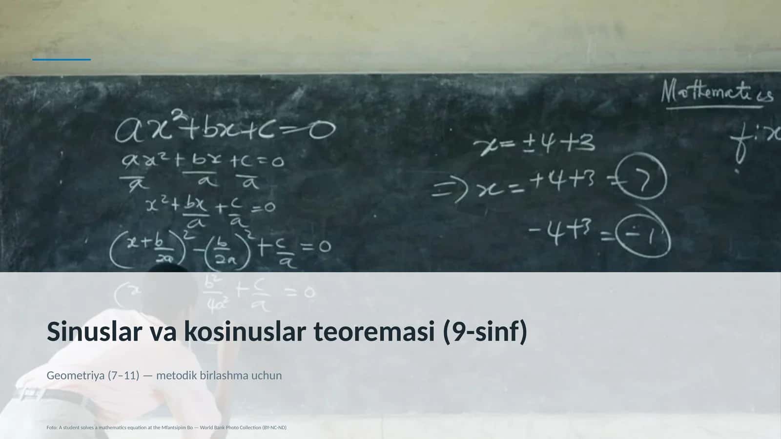 Sinuslar va kosinuslar teoremasi (9-sinf)