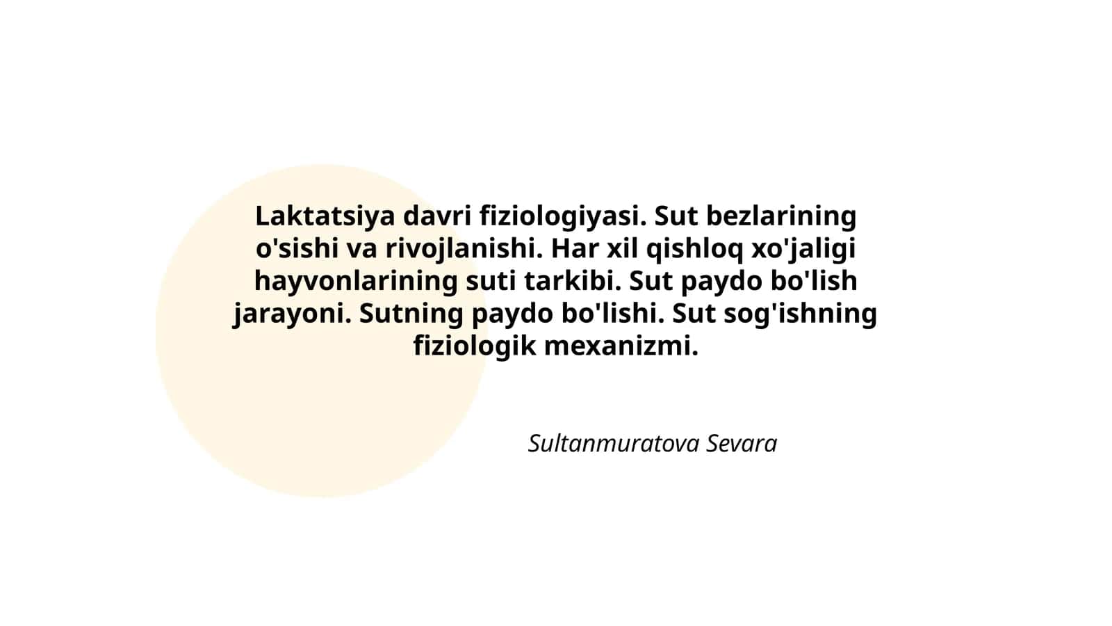 Laktatsiya davri fiziologiyasi
