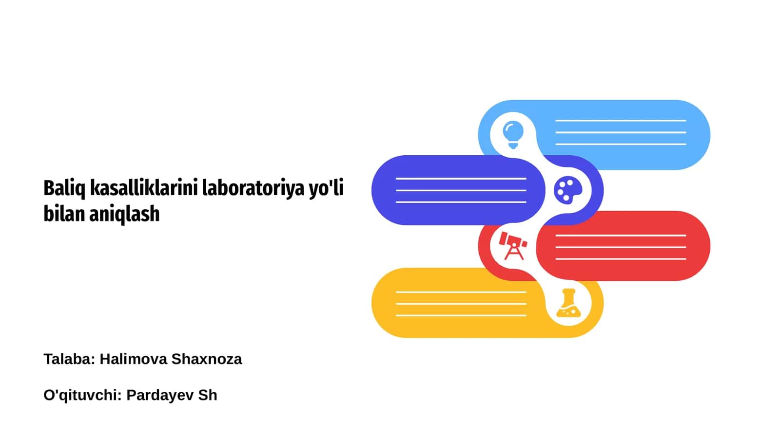 Baliq kasalliklarini laboratoriya yo'li bilan aniqlash