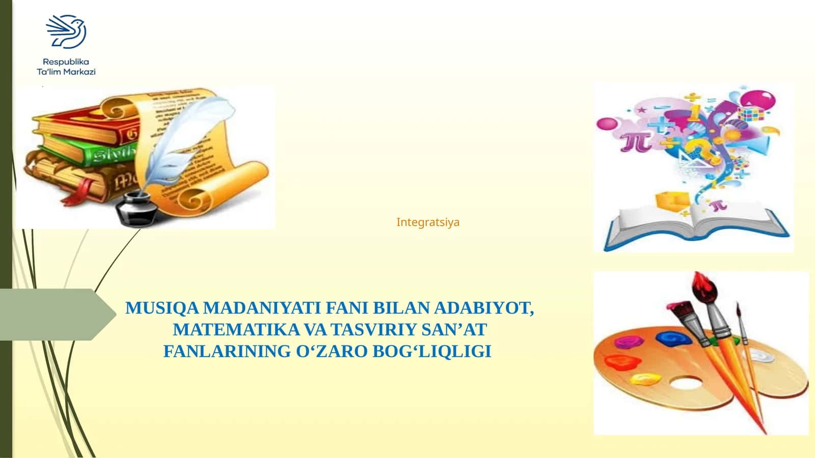 MUSIQA MADANIYATI FANI BILAN ADABIYOT, MATEMATIKA VA TASVIRIY SAN’AT FANLARINING O‘ZARO BOG‘LIQLIGI