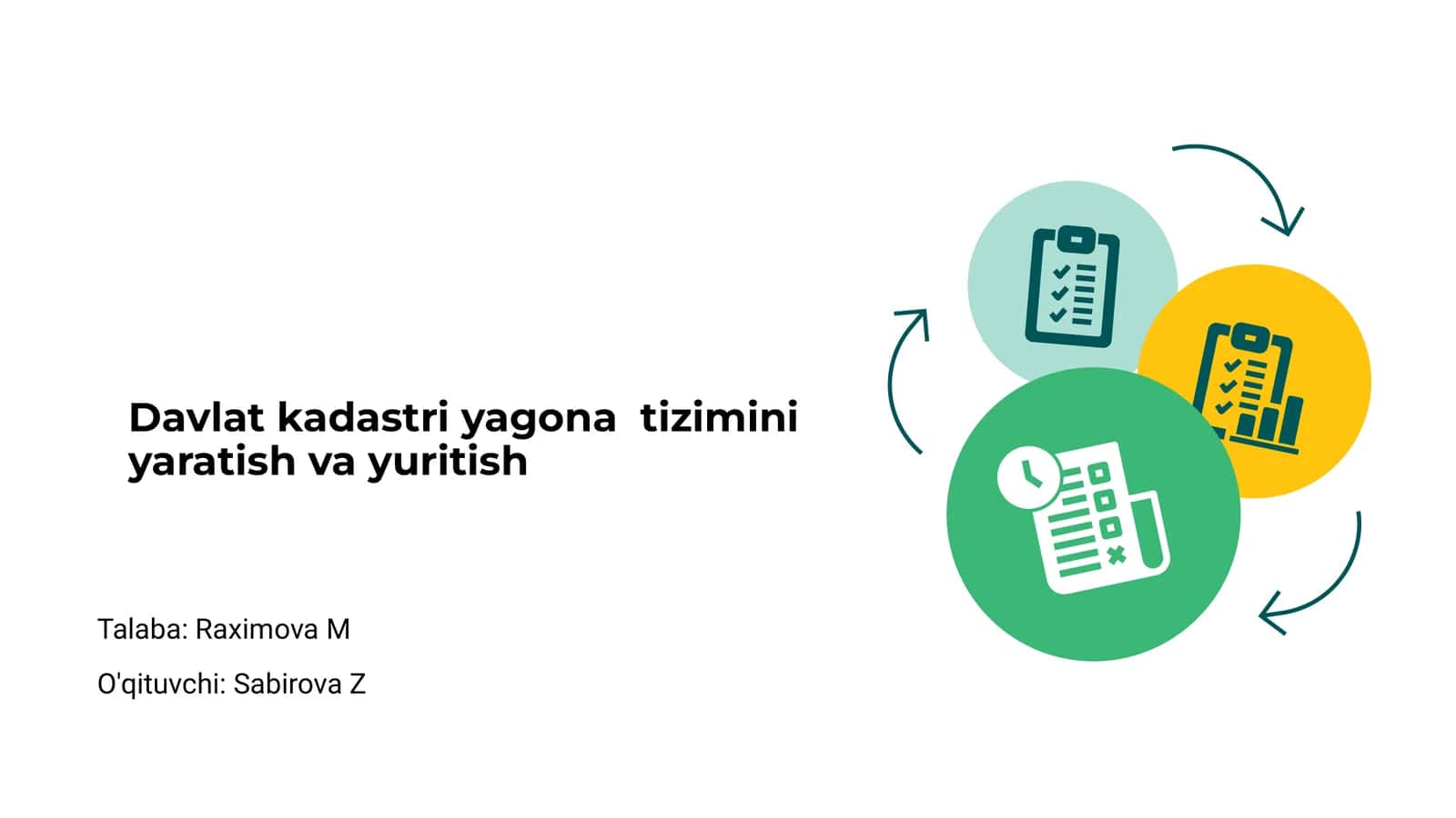 Davlat kadastri yagona tizimini yaratish va yuritish