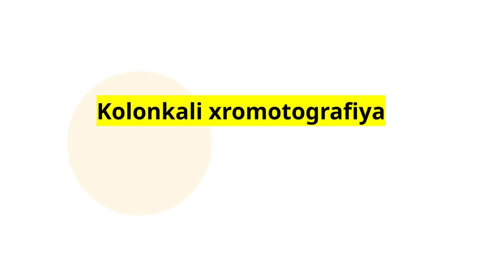 Kolonkali xromotografiya