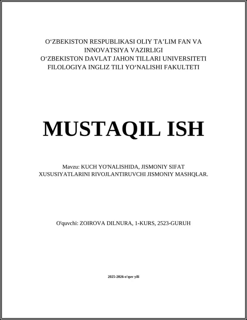 Maksimal kuchni rivojlantirish usullari
