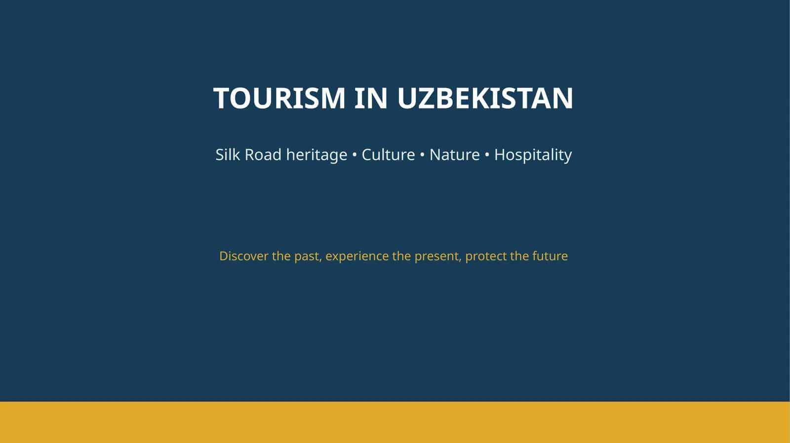 TOURISM IN UZBEKISTAN