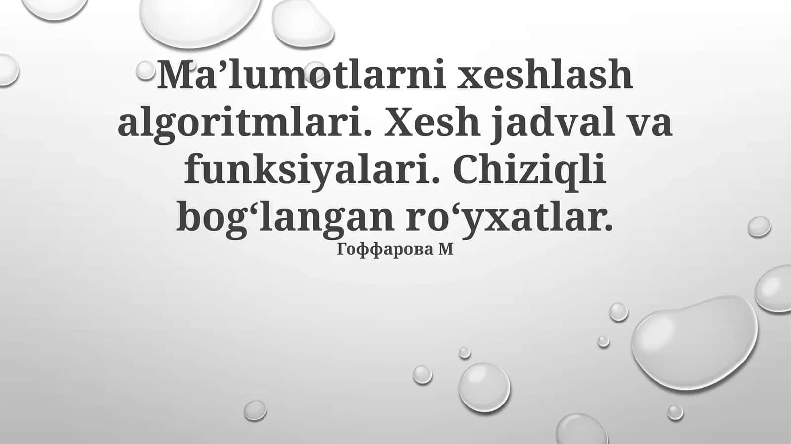 Xesh algoritmlari