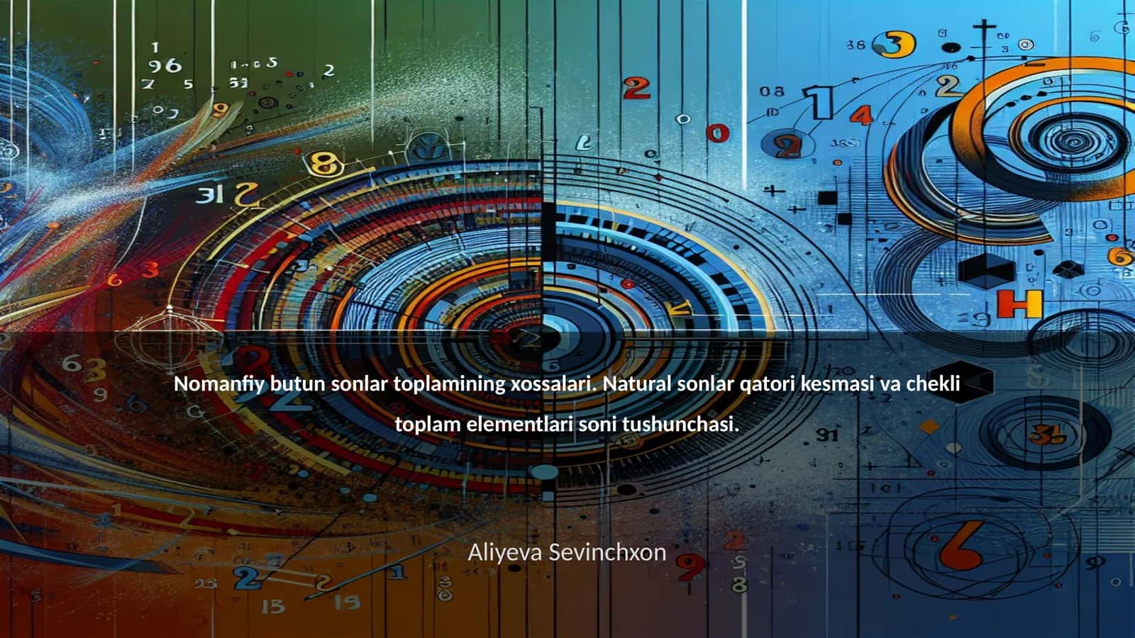 Nomanfiy butun sonlar toplamining xossalari