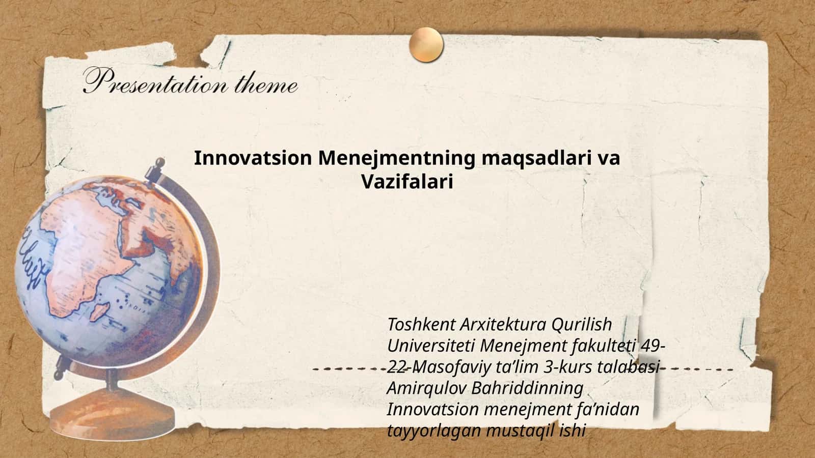 Innovatsion Menejmentning maqsadlari va Vazifalari
