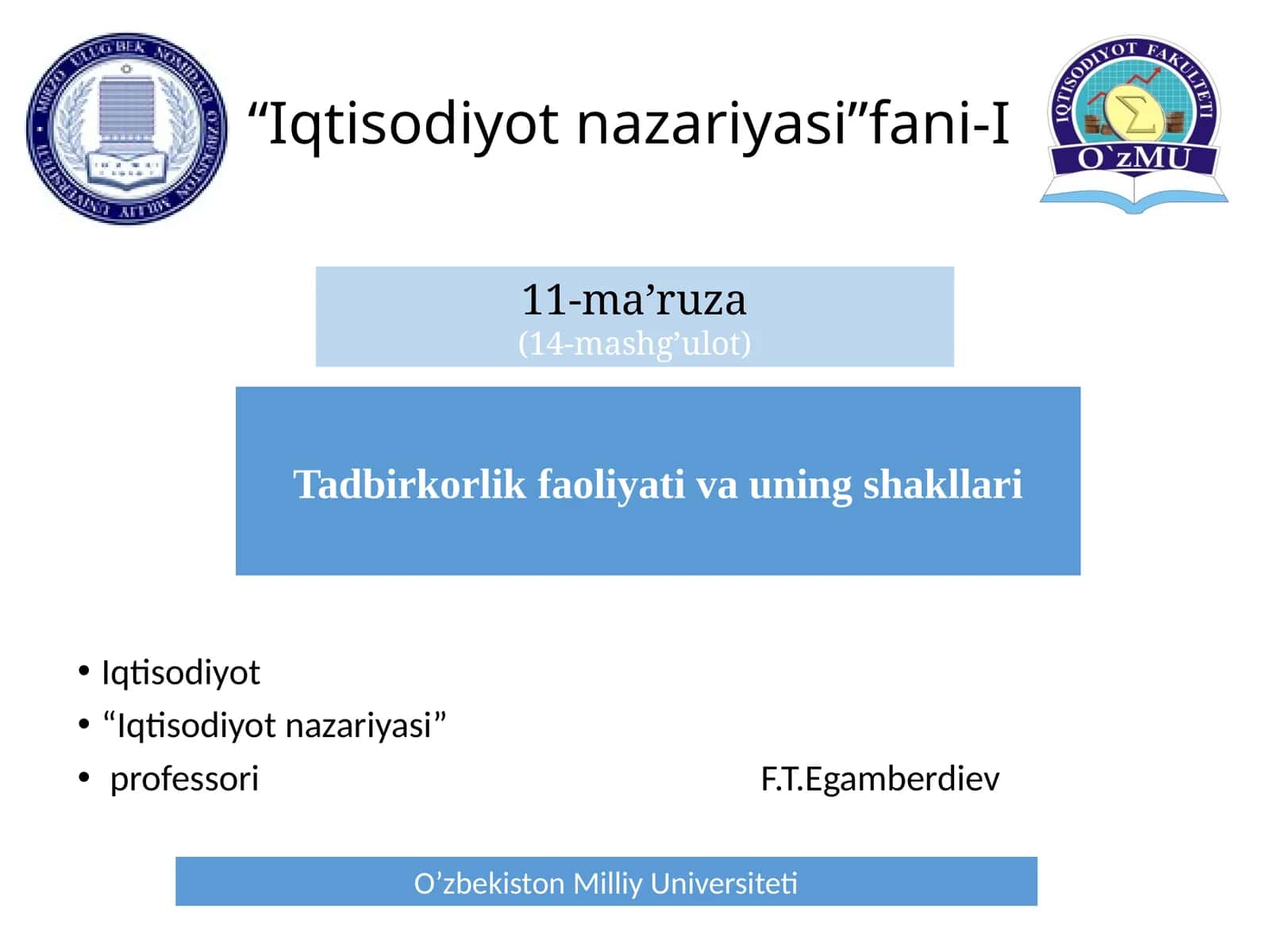Iqtisodiyot nazariyasi