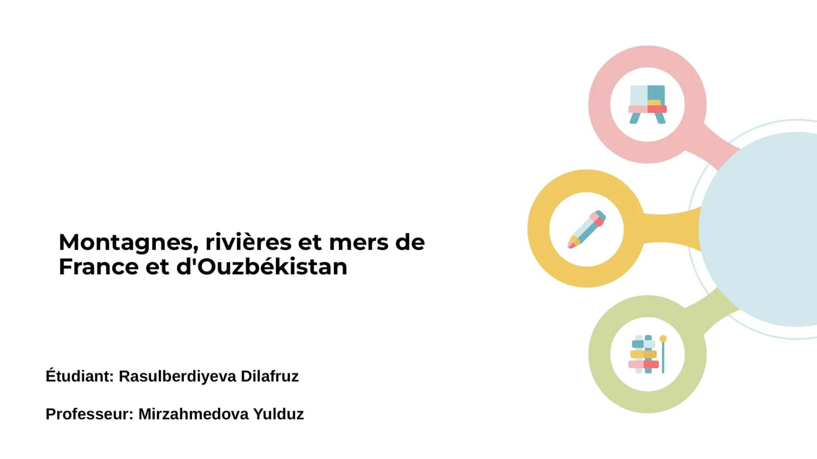 Montagnes, rivières et mers de France et d'Ouzbékistan