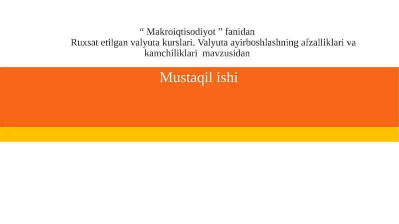 Ruxsat etilgan valyuta kurslari