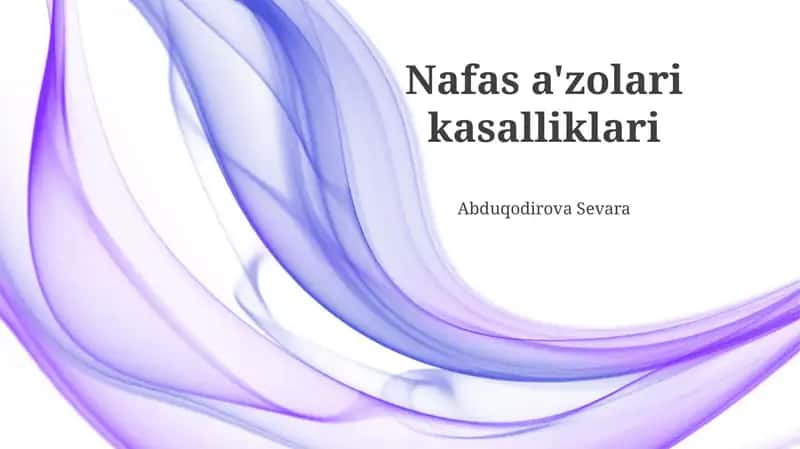 Surunkali obstruktiv o'pka kasalligi (SOOK)