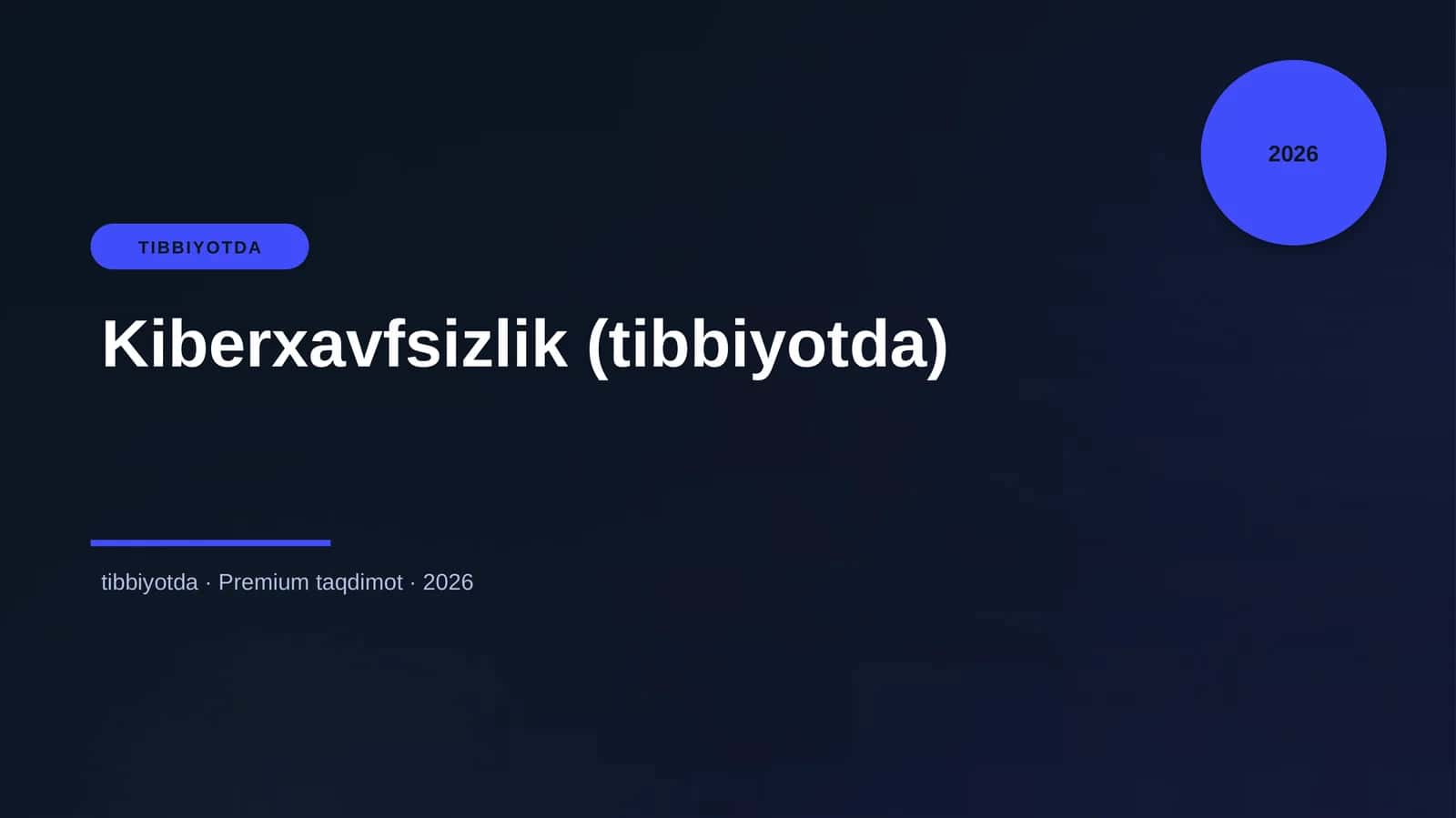 Kiberxavfsizlik (tibbiyotda)