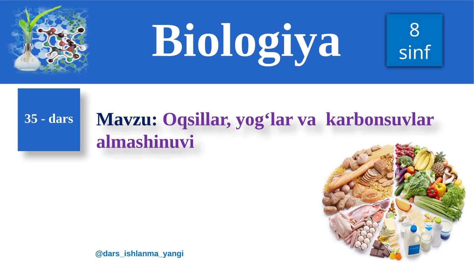 Oqsillar, yog‘lar va karbonsuvlar almashinuvi