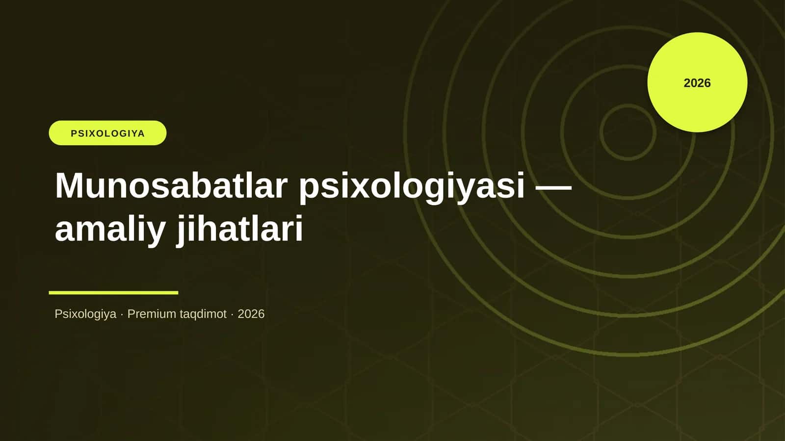 Munosabatlar psixologiyasi — amaliy jihatlari