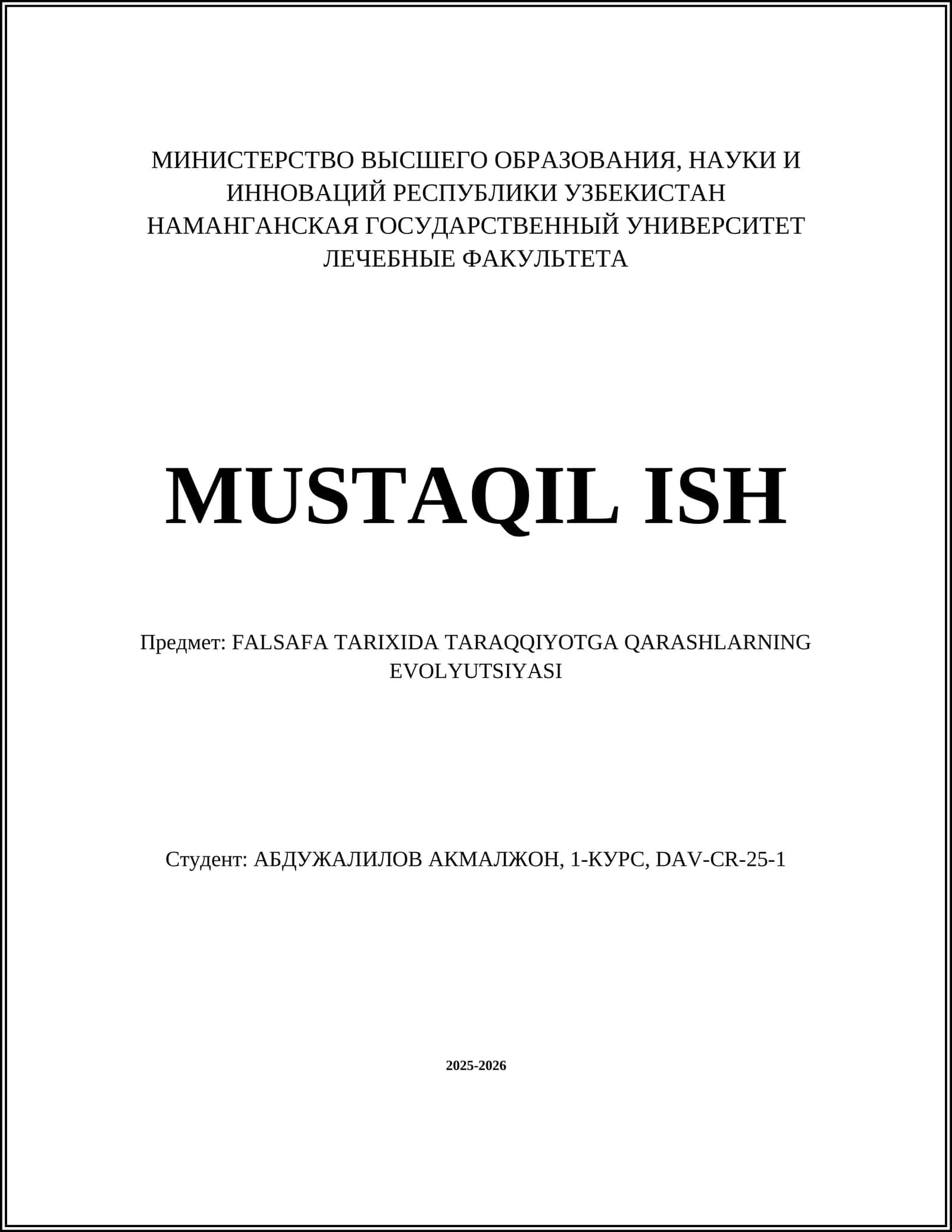FALSAFA TARIXIDA TARAQQIYOTGA QARASHLARNING EVOLYUTSIYASI