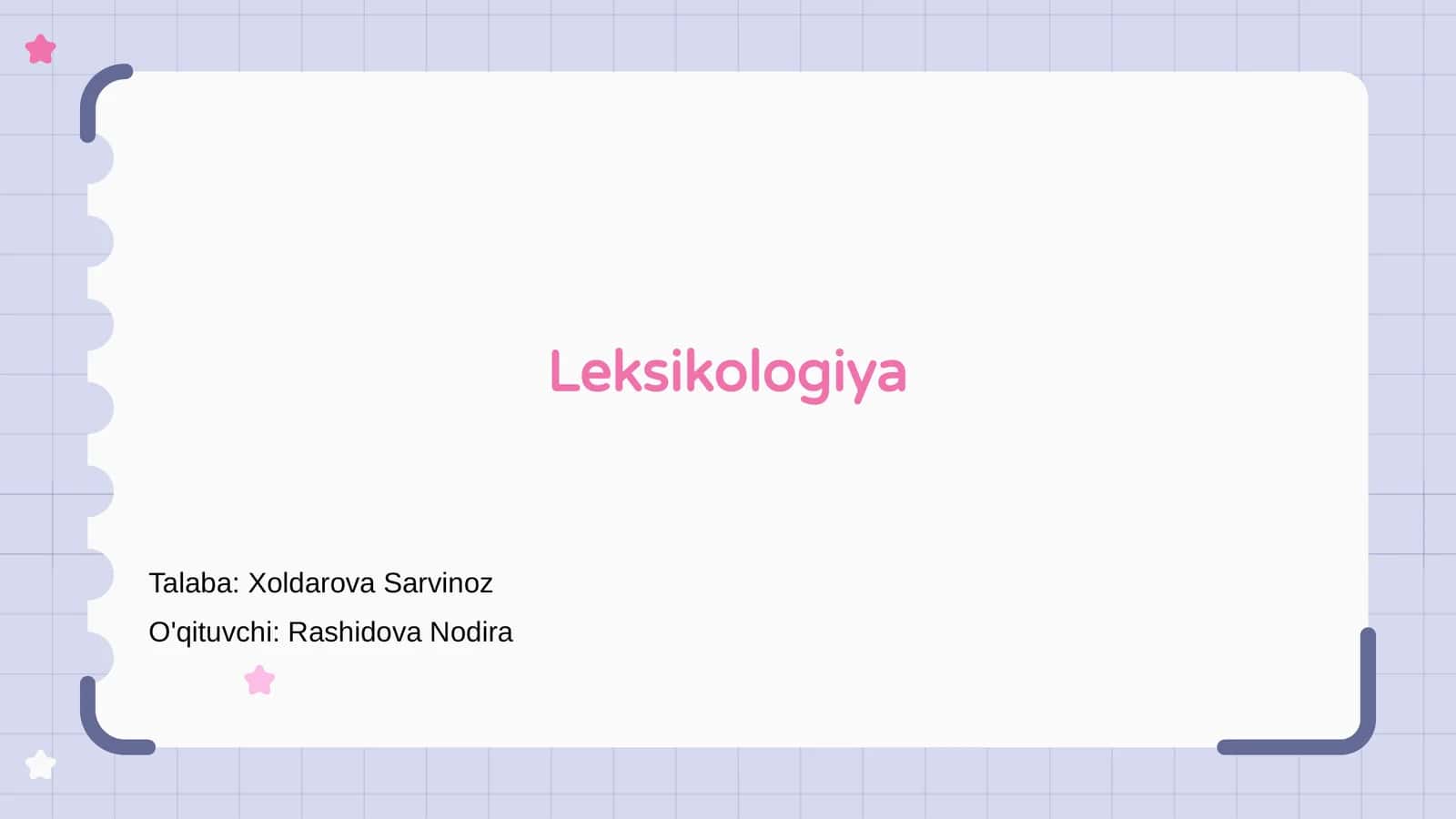 Leksikologiya