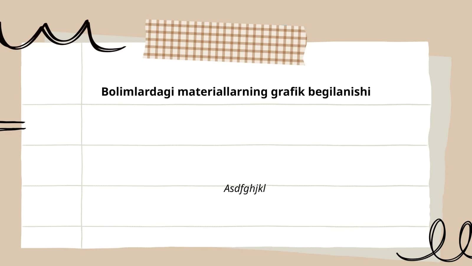 Bolimlardagi materiallar turlari