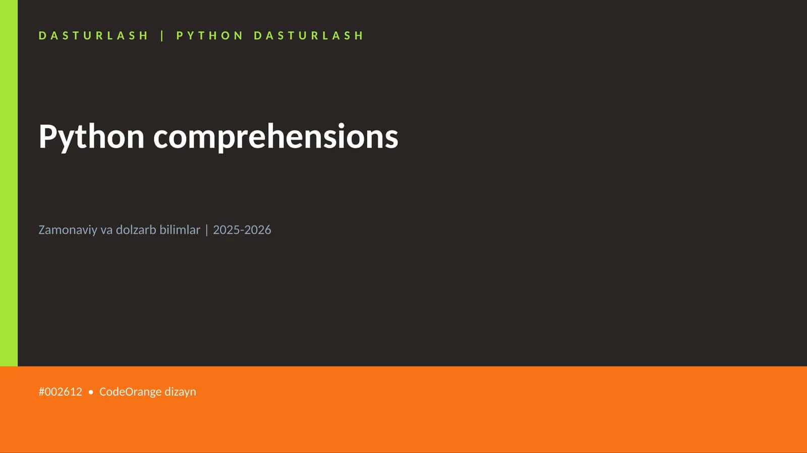 Python comprehensions