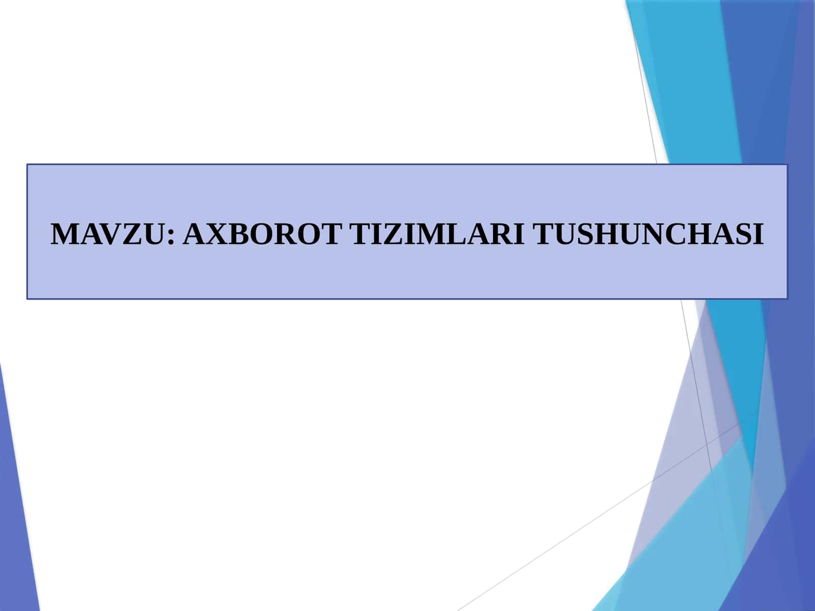 Axborottizimlari Tushunchasi