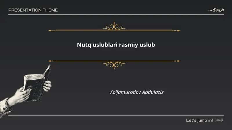 Nutq uslublari rasmiy uslub