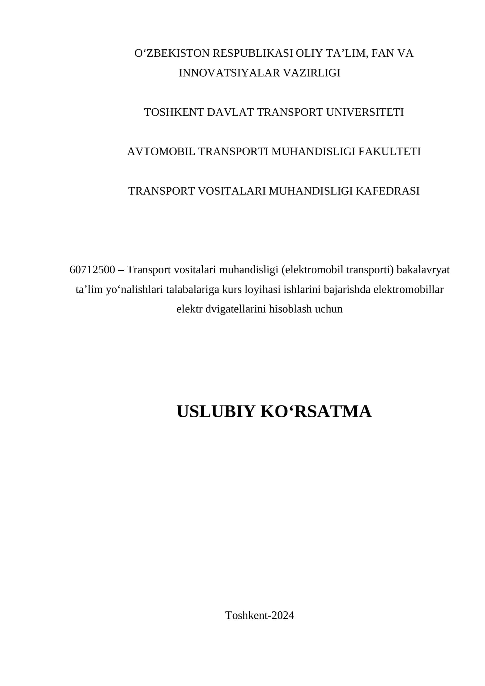 Elektromobillarnig elektr yuritmalari