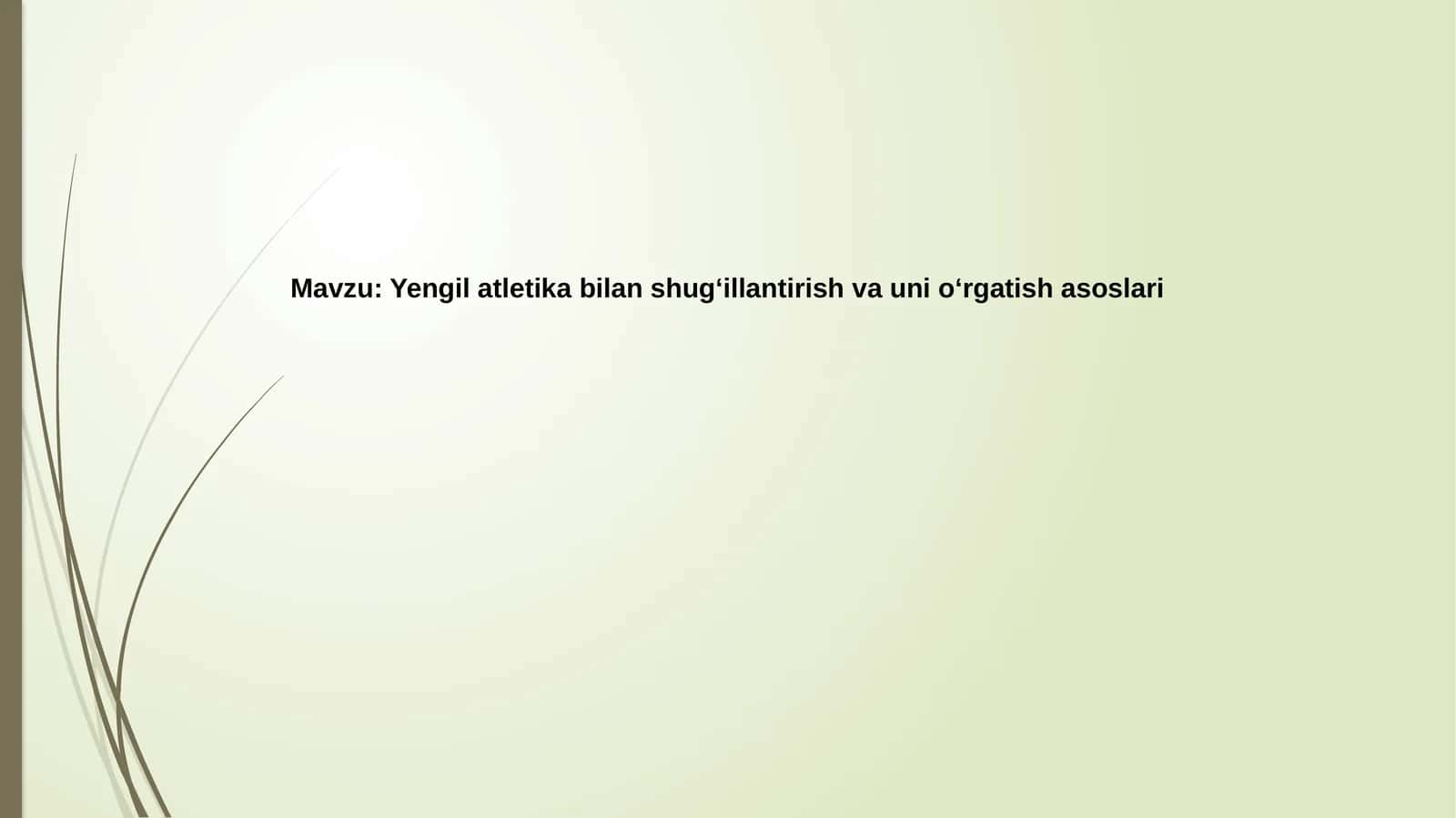 Yengilatletika asoslari