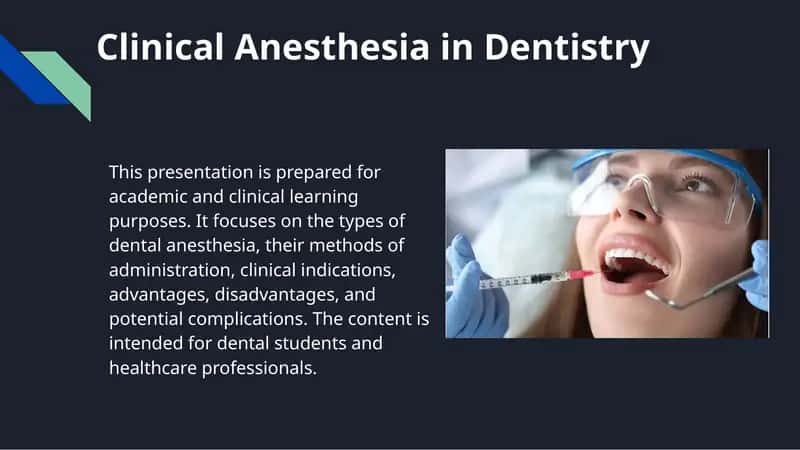 Clinical Anesthesia in Dentistry