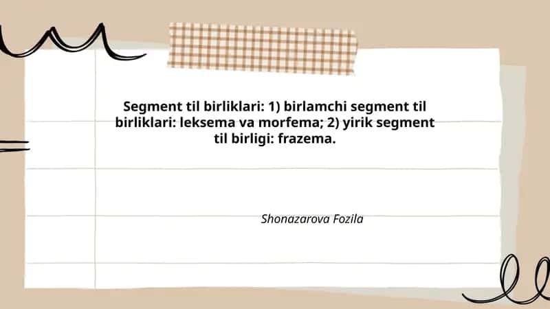 Segment Til Birliklari