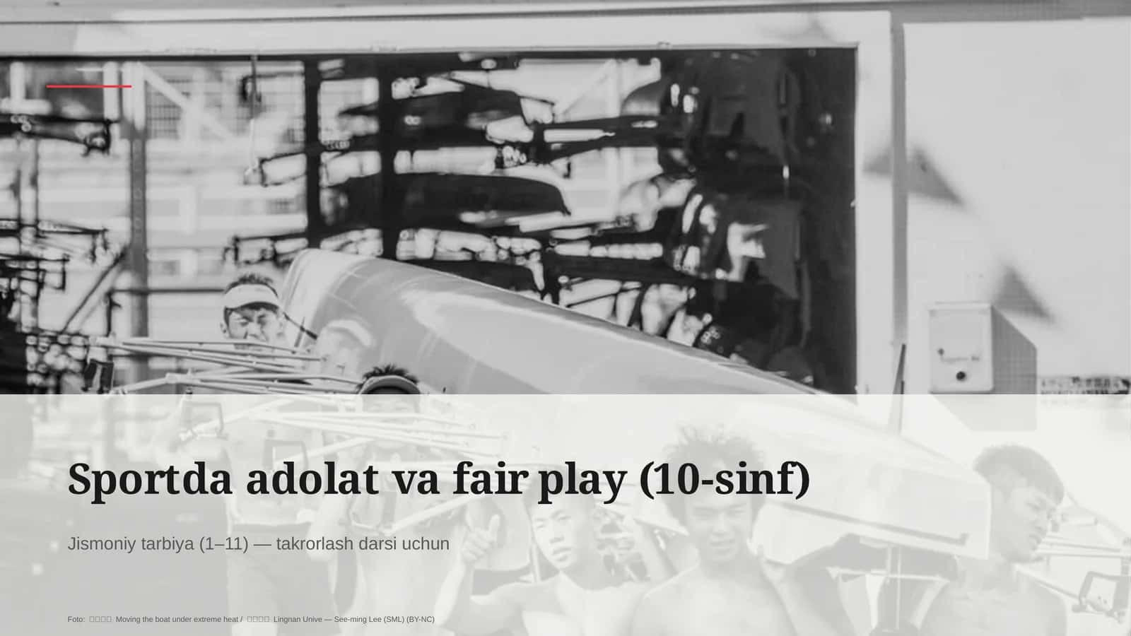Sportda adolat va fair play (10-sinf)