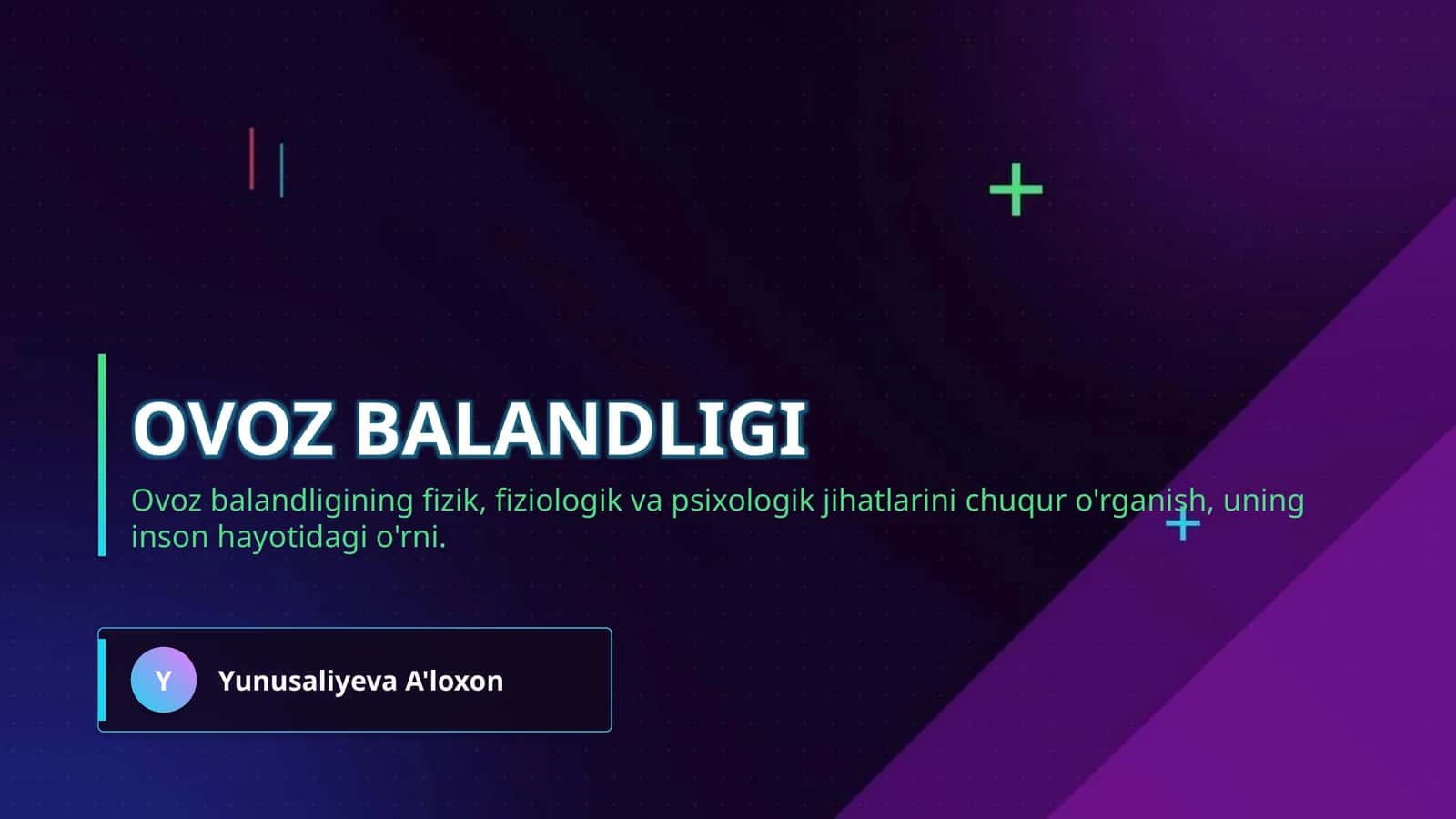 Ovoz balandligi