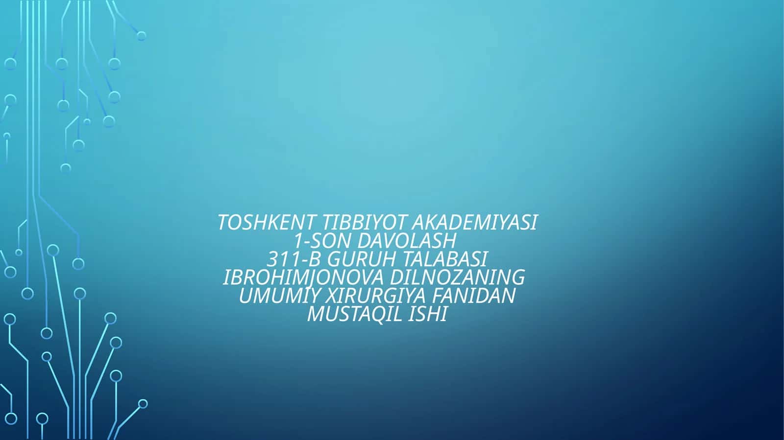 Qon va qon o'rni nibo suvqliklar