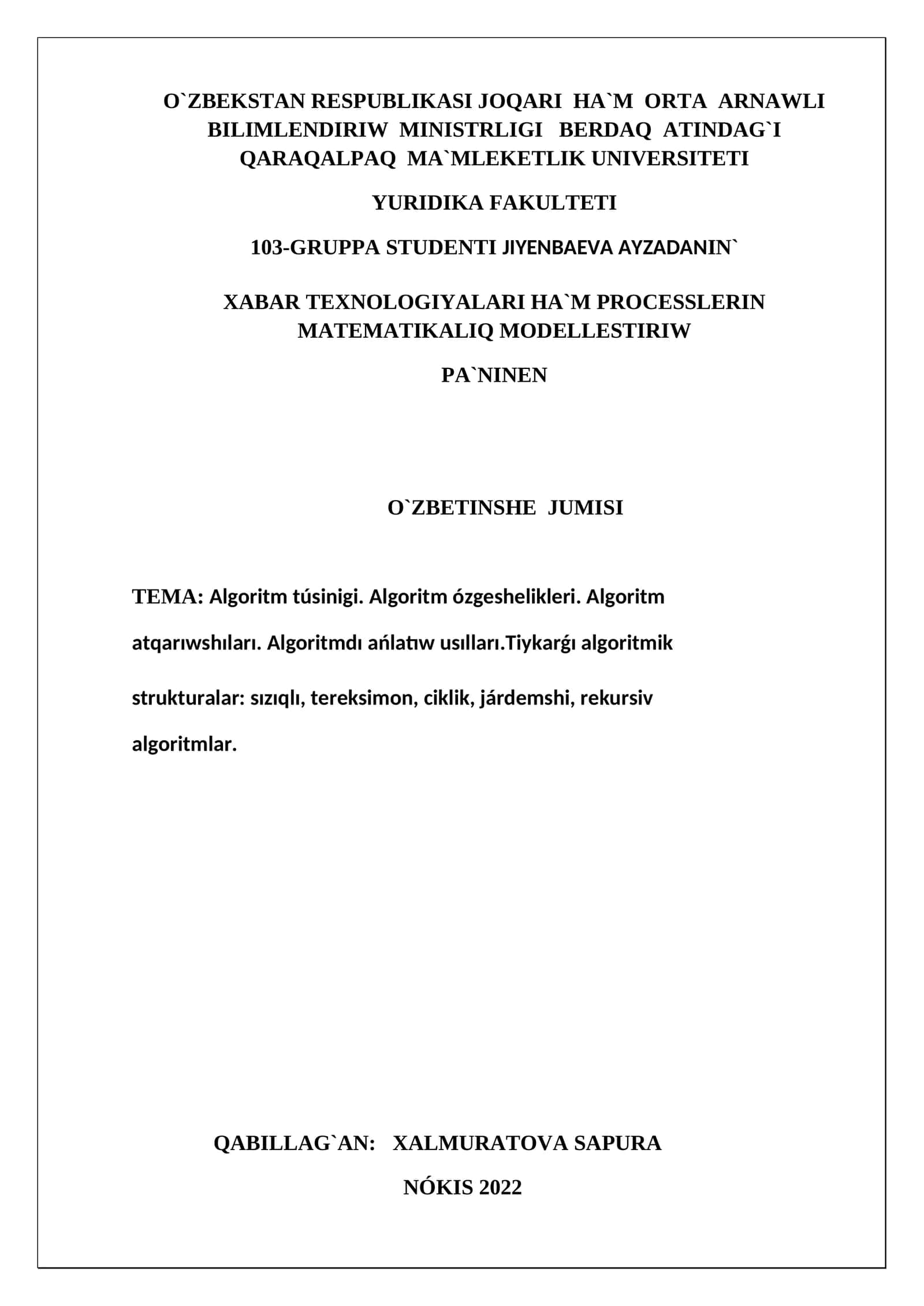 Algoritmik strukturalar