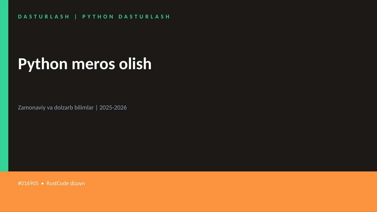 Python meros olish