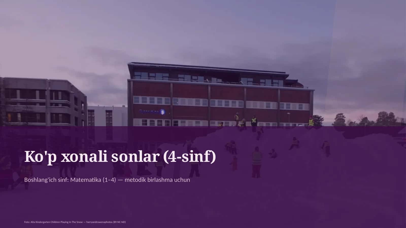 Ko'p xonali sonlar (4-sinf)