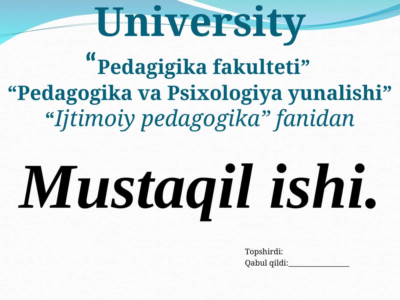 Ijtimoiy-pedagogik faoliyat metodikasi va texnologiyasi.