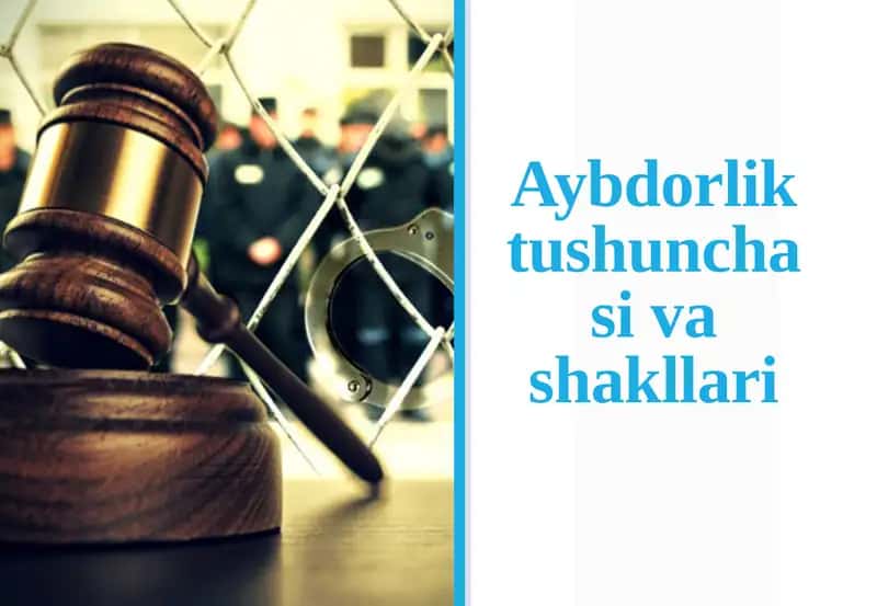Aybdorlik tushunchasi va shakllari